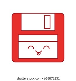 floppy disk kawaii character