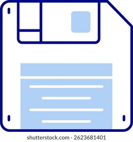 Floppy disk Line vector Icon Design