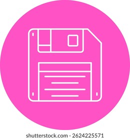 Floppy disk Line vector Icon Design