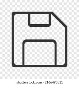 Floppy disk linear icon vector design. Easy to channge color. 10 version of eps file