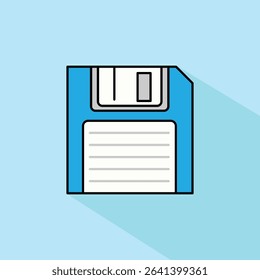 floppy disk minimal vector illustration icon design