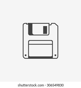 Floppy disk monochrome icon