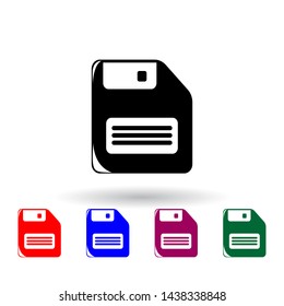 Floppy Disk multi color icon. Elements of technology set. Simple icon for websites, web design, mobile app, info graphics