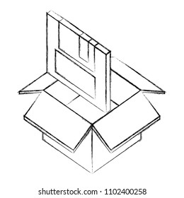 floppy disk nformation in box isometric