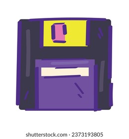 Floppy disk on white background