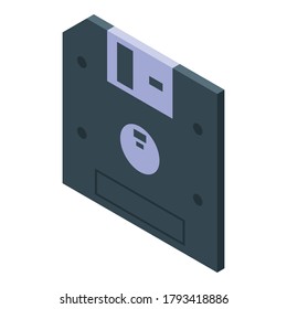 Floppy disk operating system icon. Isometric of floppy disk operating system vector icon for web design isolated on white background