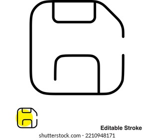 Floppy Disk Outline Icon Eps