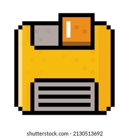 floppy disk pixel icon flat