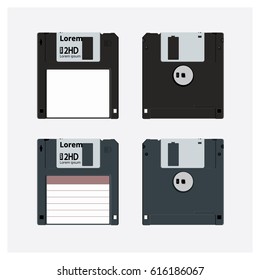 Floppy disk Realistic Vector Illustration