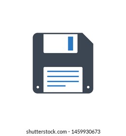 Floppy Disk related vector glyph icon. Isolated on white background. Vector illustration.