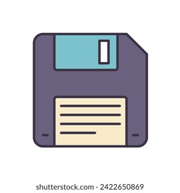 Floppy Disk related vector icon. Isolated on white background. Vector illustration