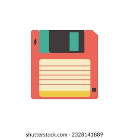 Floppy disk retro flat style. Vector illustration