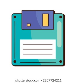icono retro de disco de disquete aislado