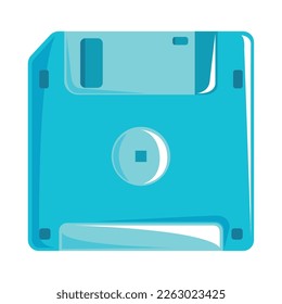 icono de estilo retro de disco de disquete aislado