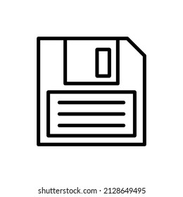 Floppy Disk Save Outline Icon Design