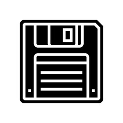 Floppy Disk Saving Loading Data Glyph Icon Vector. Floppy Disk Saving Loading Data Sign. Isolated Symbol Illustration