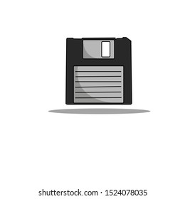 Floppy disk  simple illustration clip art 