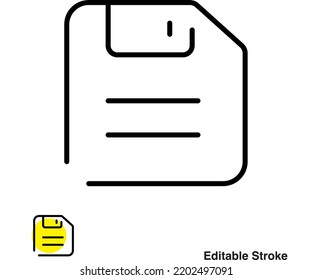 Floppy Disk Storage Vector Line Icon Eps