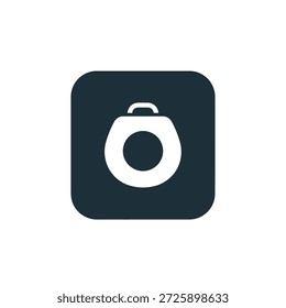 Floppy disk symbol, old storage media, data backup icon, vintage technology, computer accessory.