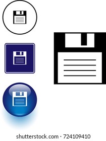 floppy disk symbol sign and button