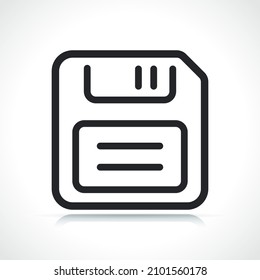floppy disk thin line icon
