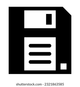 Floppy Disk Vector Glyph Icon For Personal And Commercial Use.
