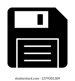 Floppy Disk Vector Glyph Icon For Personal And Commercial Use.
