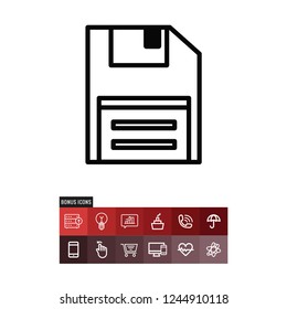 Floppy disk vector icon