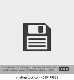 Floppy disk vector icon