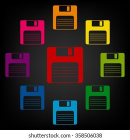 floppy disk  Vector icon