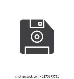 Floppy disk vector icon. filled flat sign for mobile concept and web design. Diskette simple solid icon. Symbol, logo illustration. Pixel perfect vector graphics