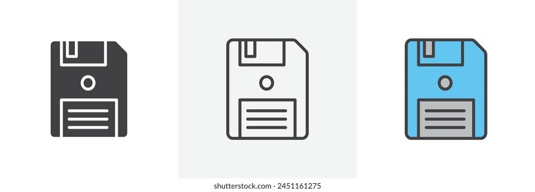 Floppy disk vector icon set