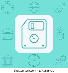 Floppy disk vector icon sign symbol