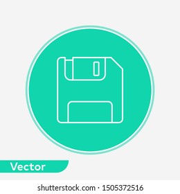 Floppy disk vector icon sign symbol