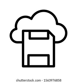 floppy disk vector thin line icon 