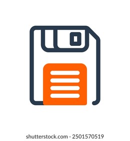 Floppy Disk Y2K Vector Icon Illustration