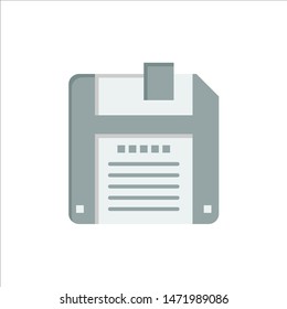 Floppy, Diskette, Save  Flat Color Icon. Vector icon banner Template