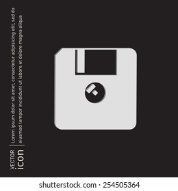 floppy, diskette. symbol store information document. computer floppy disk icon .