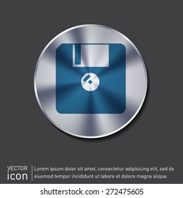 floppy, diskette. symbol store information document. computer floppy disk icon.
