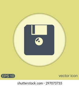 floppy, diskette. symbol store information document. computer floppy disk icon .