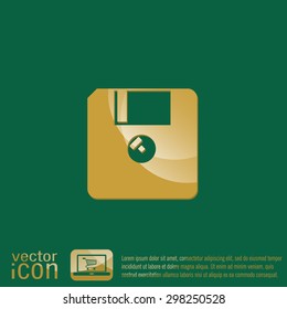 floppy, diskette. symbol store information document. computer floppy disk icon .