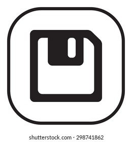 floppy, diskette. symbol store information document. computer floppy disk icon. vector icon