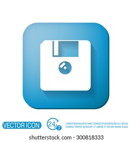 floppy, diskette. symbol store information document. computer floppy disk icon .