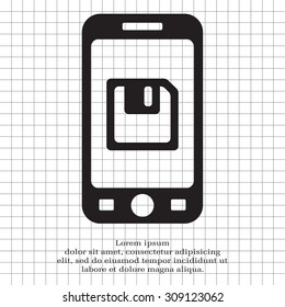 floppy, diskette. symbol store information document. computer floppy disk icon. vector icon