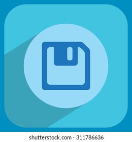 floppy, diskette. symbol store information document. computer floppy disk icon. vector icon