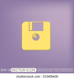 floppy, diskette. symbol store information document. computer floppy disk icon .
