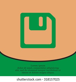 floppy, diskette. symbol store information document. computer floppy disk icon. vector icon