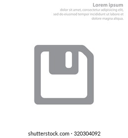 floppy, diskette. symbol store information document. computer floppy disk icon. vector icon