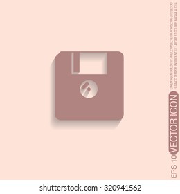 floppy, diskette. symbol store information document. computer floppy disk icon .