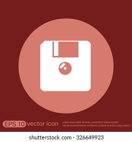 floppy, diskette. symbol store information document. computer floppy disk icon .